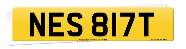 Registration number NES 817T